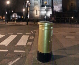 blasting of post box london