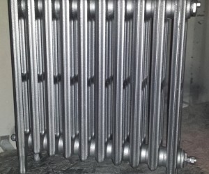 blasting of antique radiator in london